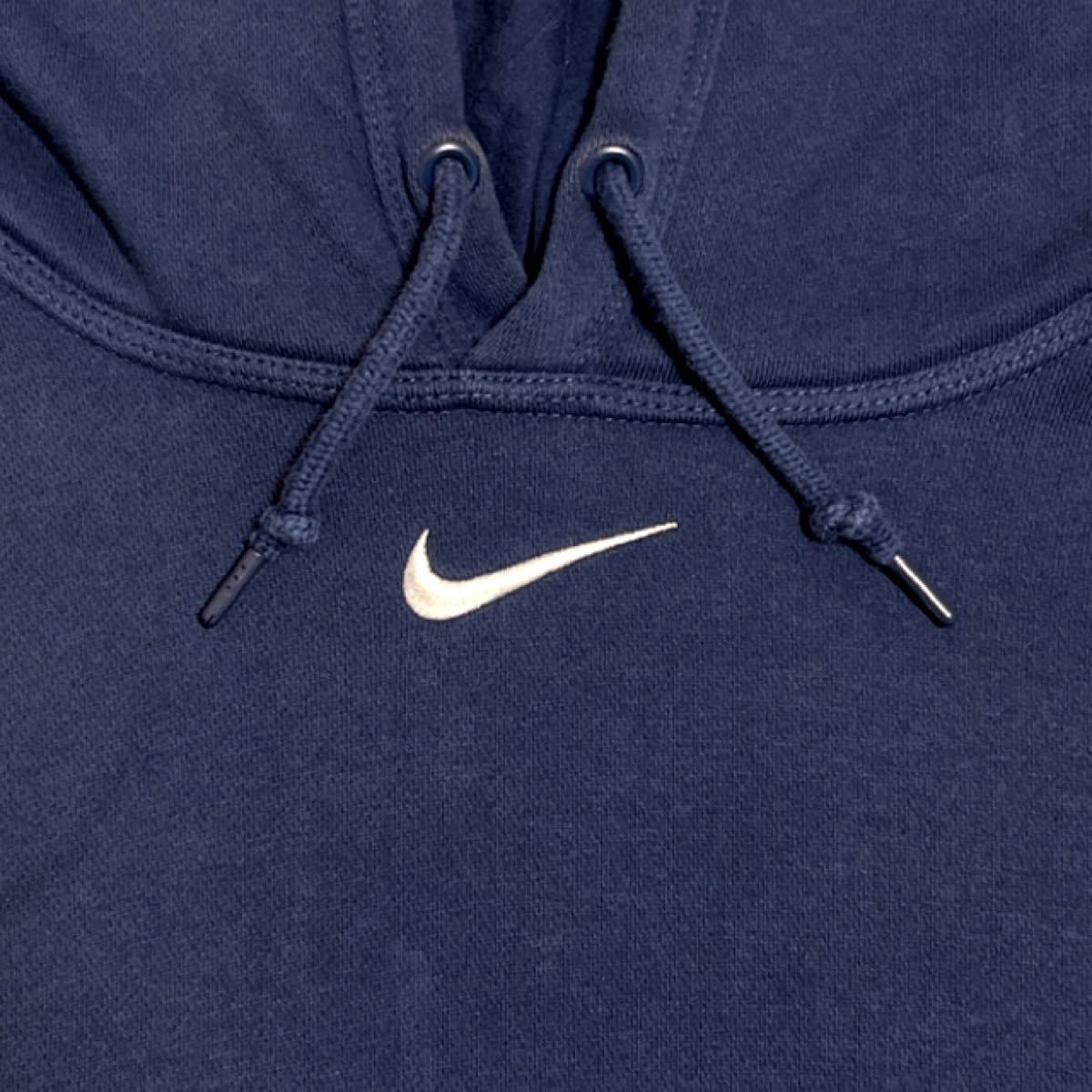 NIKE ナイキ パーカー センタースウッシュ 刺繍 ネイビー ゆるだぼ XXL