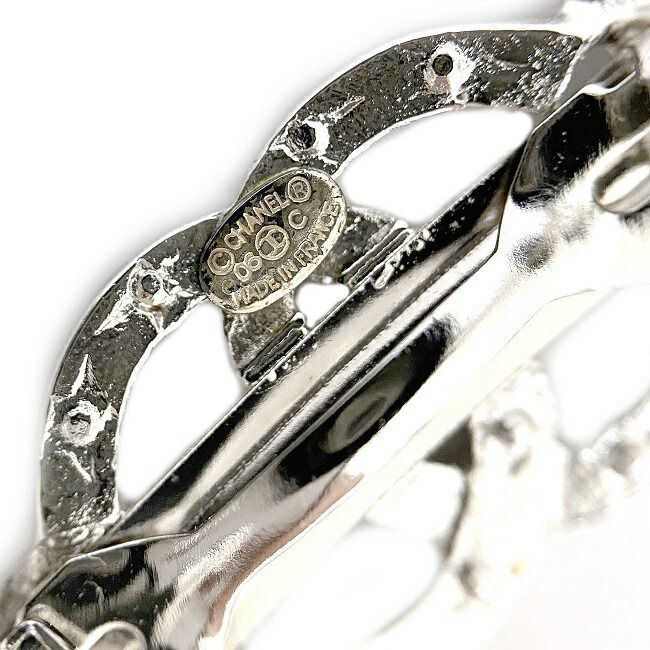シャネル ミニバレッタ シルバー ラインストーン ココマーク 美品