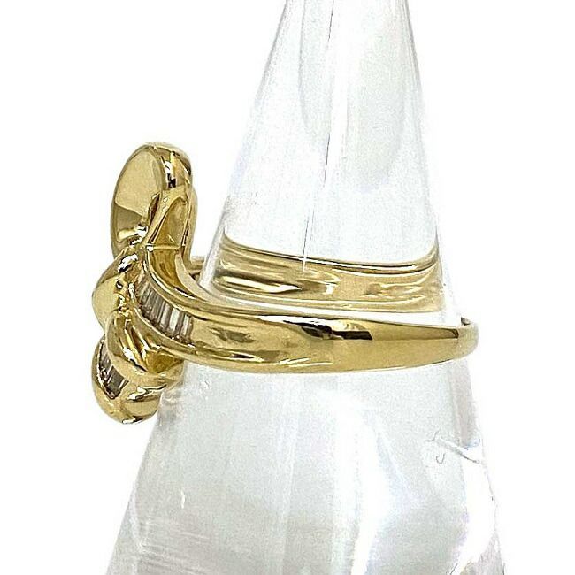 リング YG イエローゴールド 指輪 17号 K18 750 ダイヤモンド Sランク 新品 仕上げ済み ダイヤ 宝石 天然 