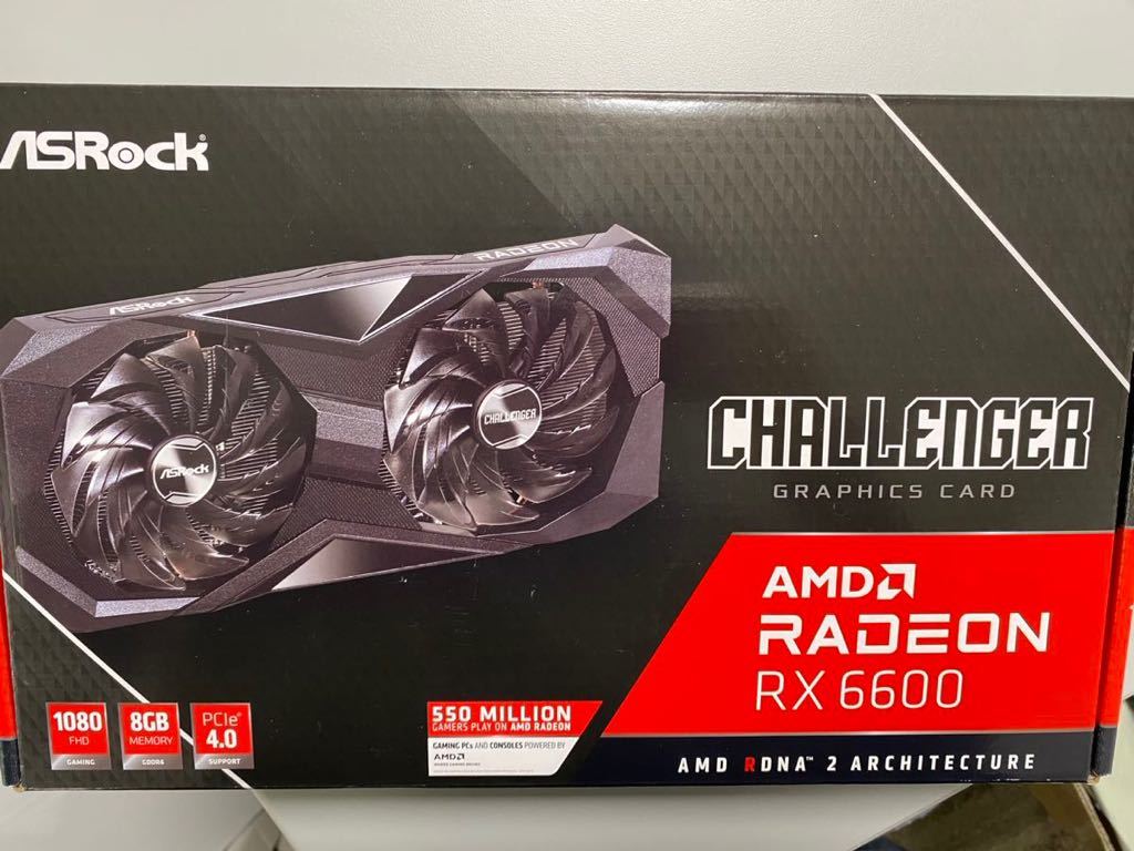 1円〜】ASRock RX6600 Challenger D 8G RX6600 CLD 8G AMD Radeon RX