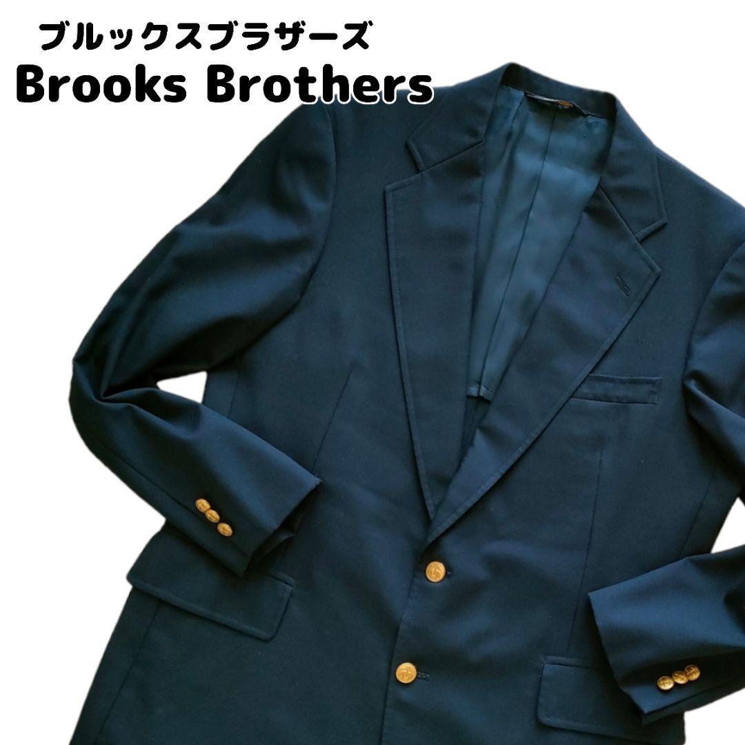 美品 Brooks Brothers ダブル 金ボタン 紺ブレザー 紺ブレAB5 