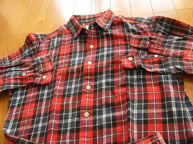TKミクスパイス（タケオキクチ）かっこいい長袖ドレスシャツ　レッド系　チェック　サイズM_画像5