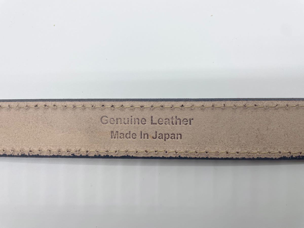 新品 手塗りレザーベルト　HAND MADE IN JAPAN ブラウン