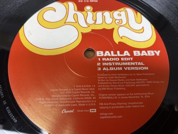 NO 10-21-45 ◆ 12インチ ◆ Chingy ◆ Balla Baby / Fall-N_画像1