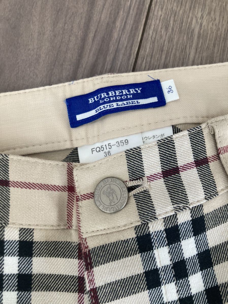 BURBERRY BLUE LABEL バーバリー ブルーレーベル ノバチェック パンツ