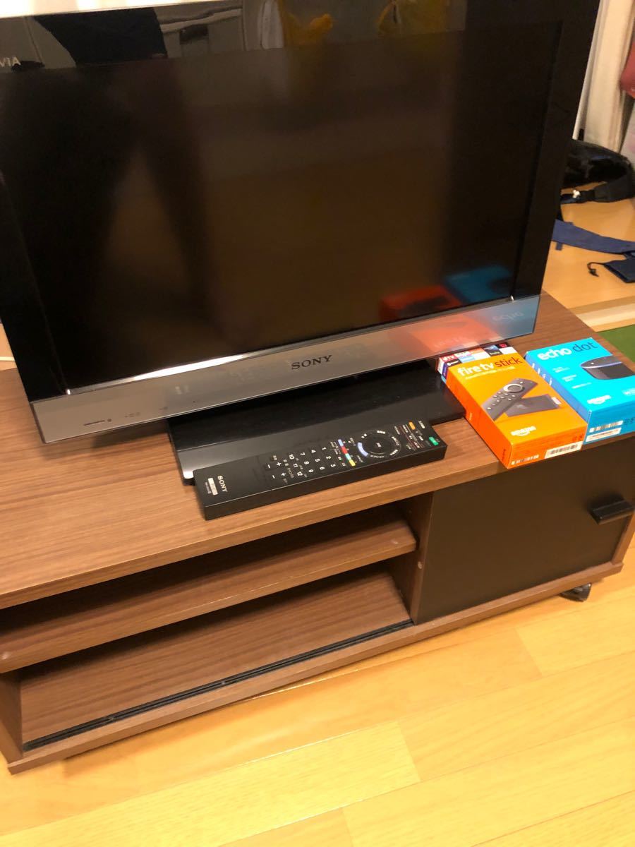 SONY BRAVIA KDL-22EX300 TV台、fire tv stick付　echo dot付