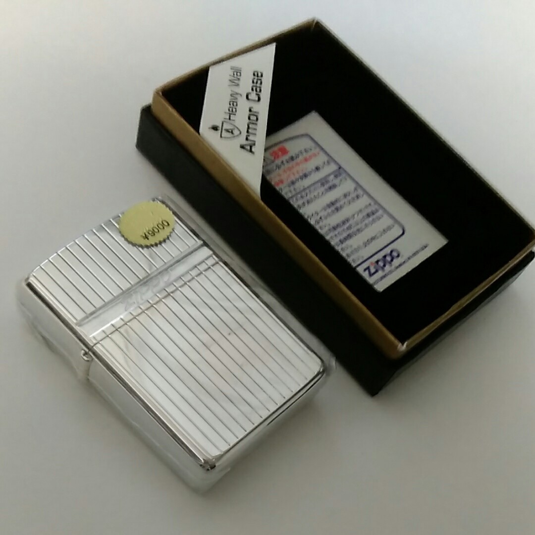 ZIPPO Armor '02 SP ENGINE TURNED STRIPES 最初期 2002年5月製造アーマーモデル E02