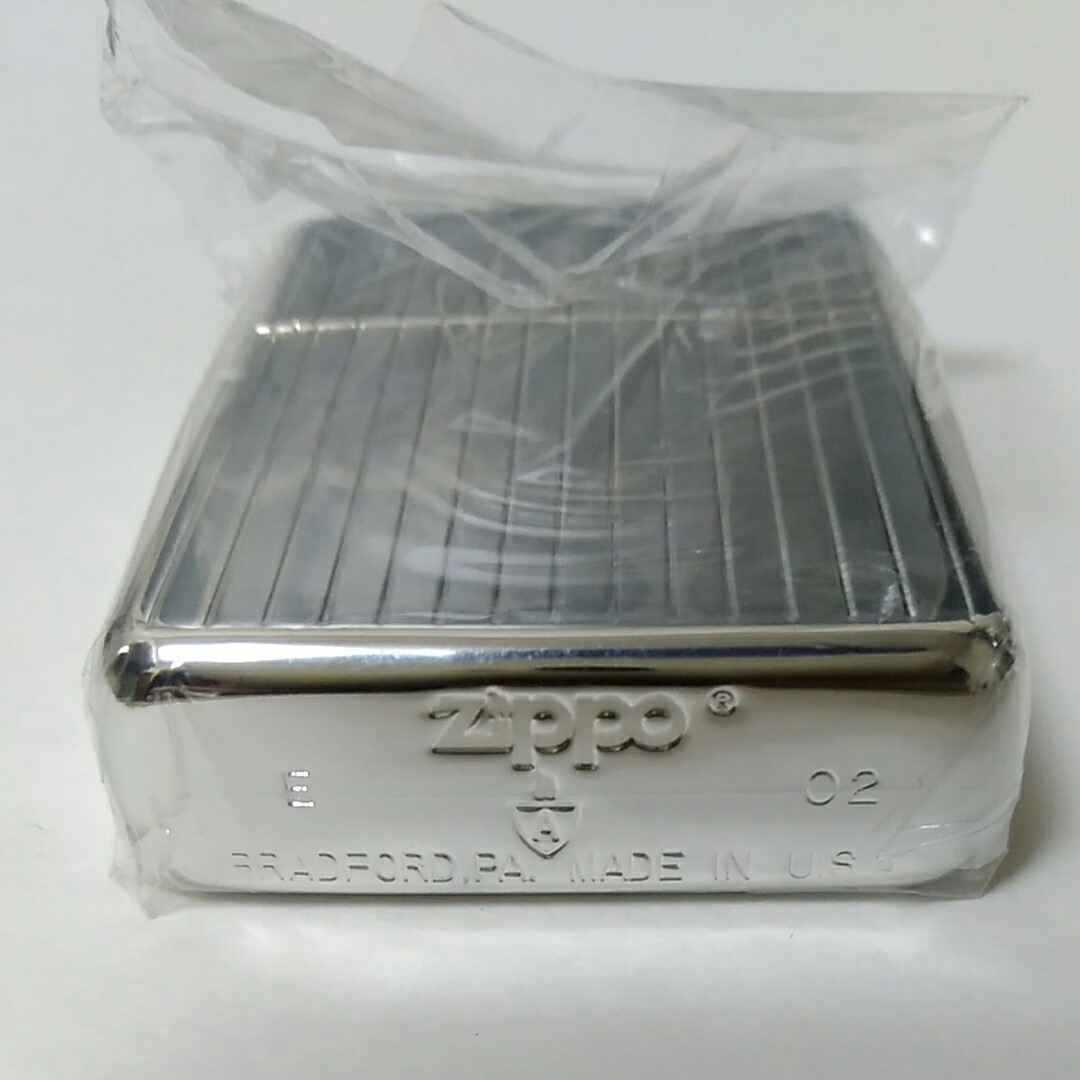 ZIPPO Armor '02 SP ENGINE TURNED STRIPES 最初期 2002年5月製造アーマーモデル E02