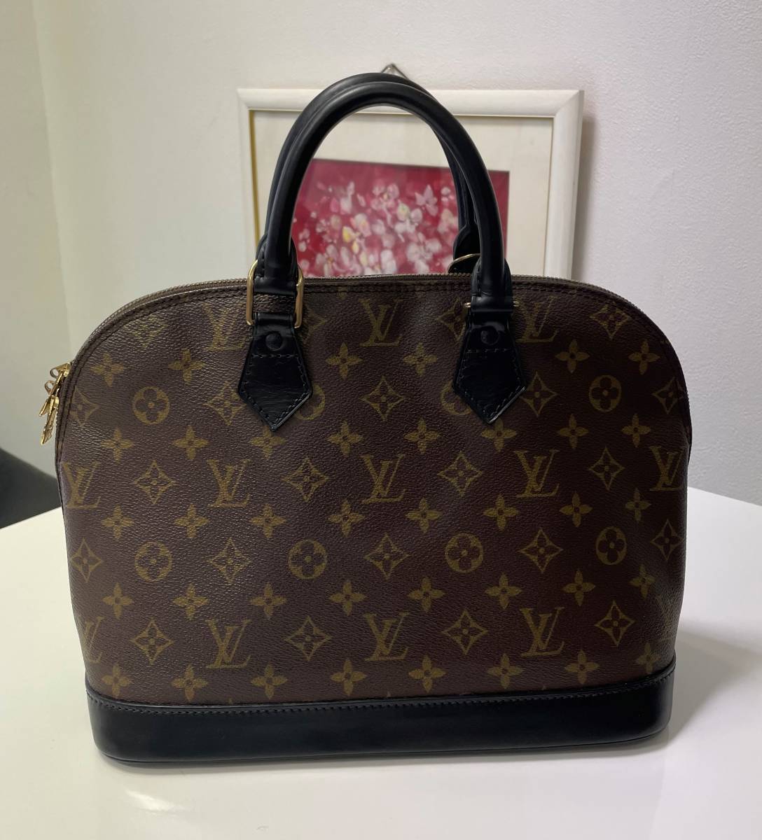 ルイ ヴィトン LOUIS VUITTON アルマ ハンドバッグ トートバッグ 人気絶頂 黒 ブラック ハンドバッグ モノグラム アルマ 【美品】ルイヴィトン ハンドバッグ