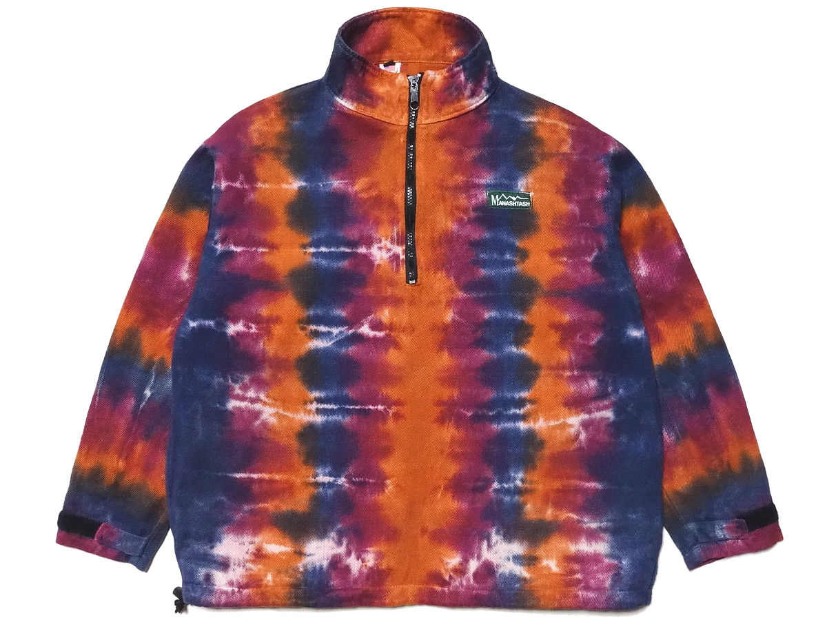 MANASHTASH マナスタッシュ【90's Tie-Dye HEMP CHILLIWACK JACKET タイダイ ヘンプ チリワック ジャケット S】 ハーフジップ プルオーバー