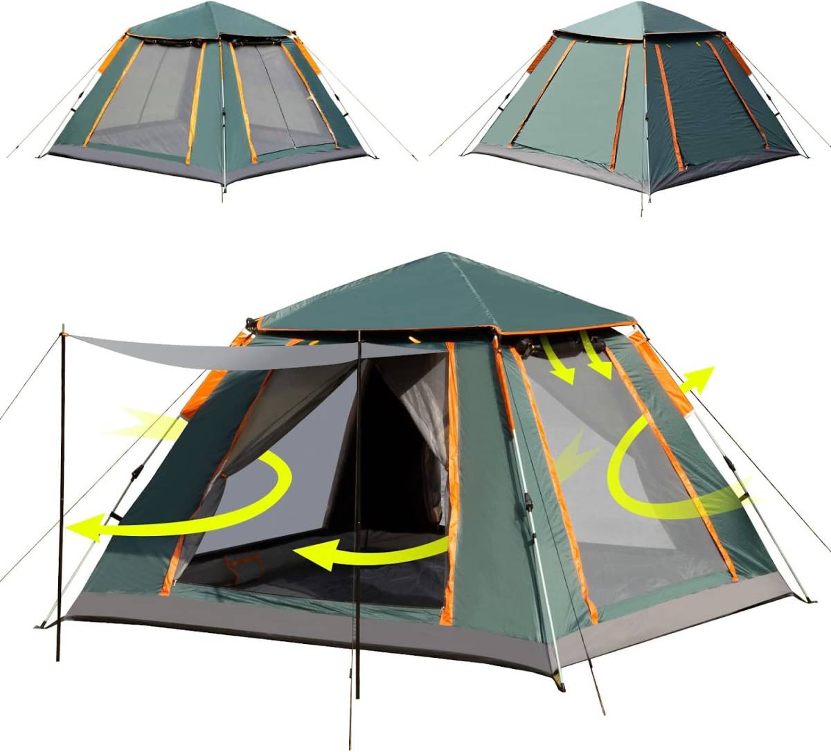 Shinyever テント 2人用 キャンプ アウトドア 超軽量 収納 組立簡単