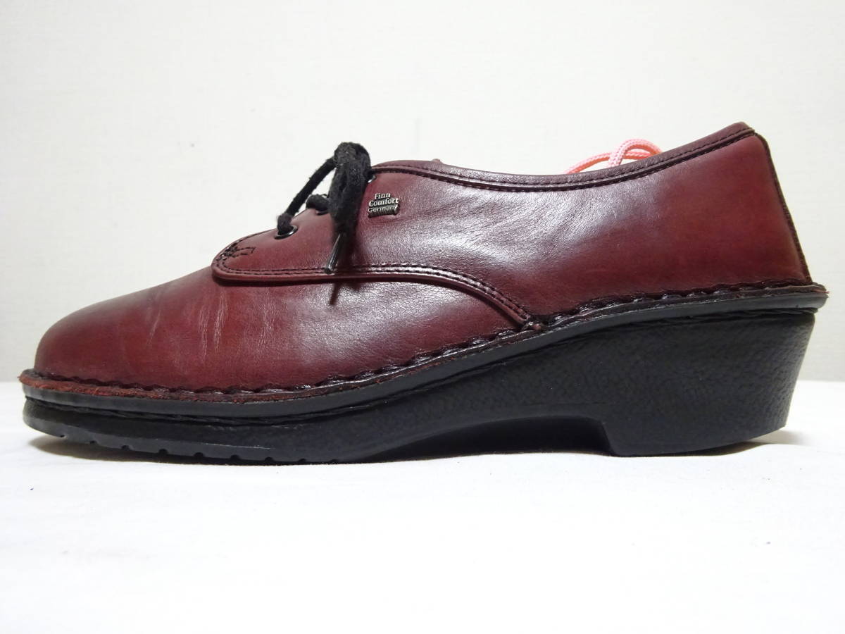 Finn comfort ласты комфорт прогулочные туфли кожа обувь женский Cherry серия размер 2 22cm ранг Германия производства 