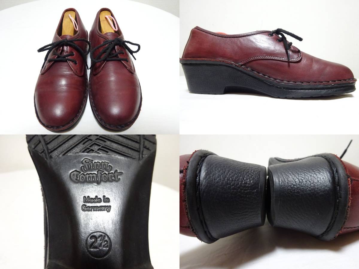 Finn comfort ласты комфорт прогулочные туфли кожа обувь женский Cherry серия размер 2 22cm ранг Германия производства 