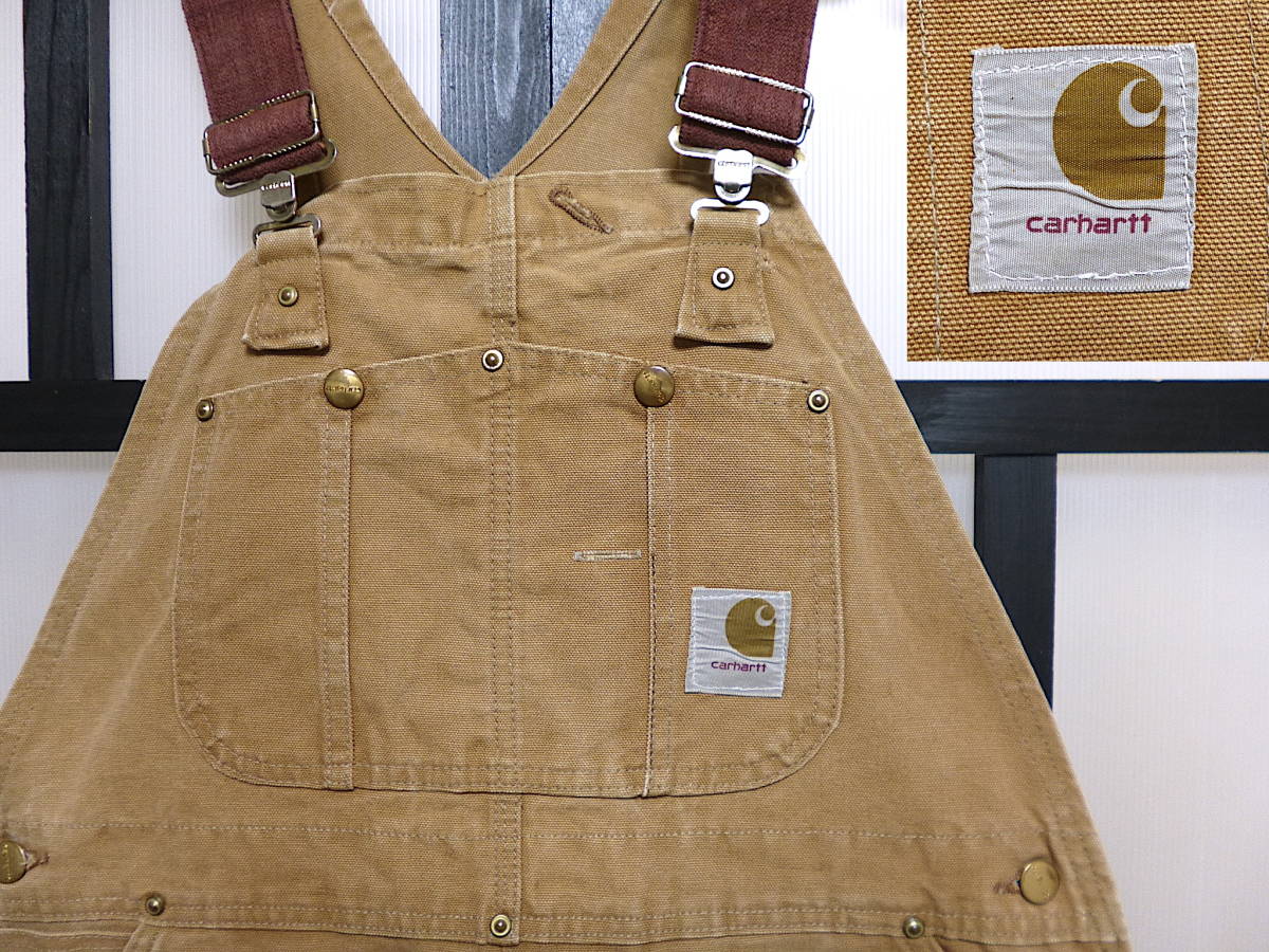 ギフト】 カーハート 70s ブラウンダック ワーク knee double overalls