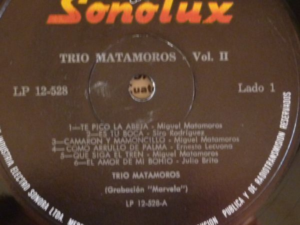 トリオ・マタモロス Vo.2-12-528（LP）の画像3