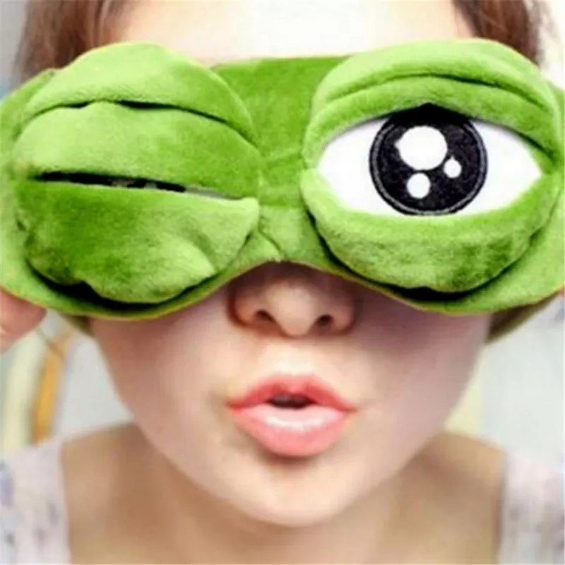 [ special selection ]3D frog eye mask, nature sleeping I shade cover, soft portable, travel goods 
