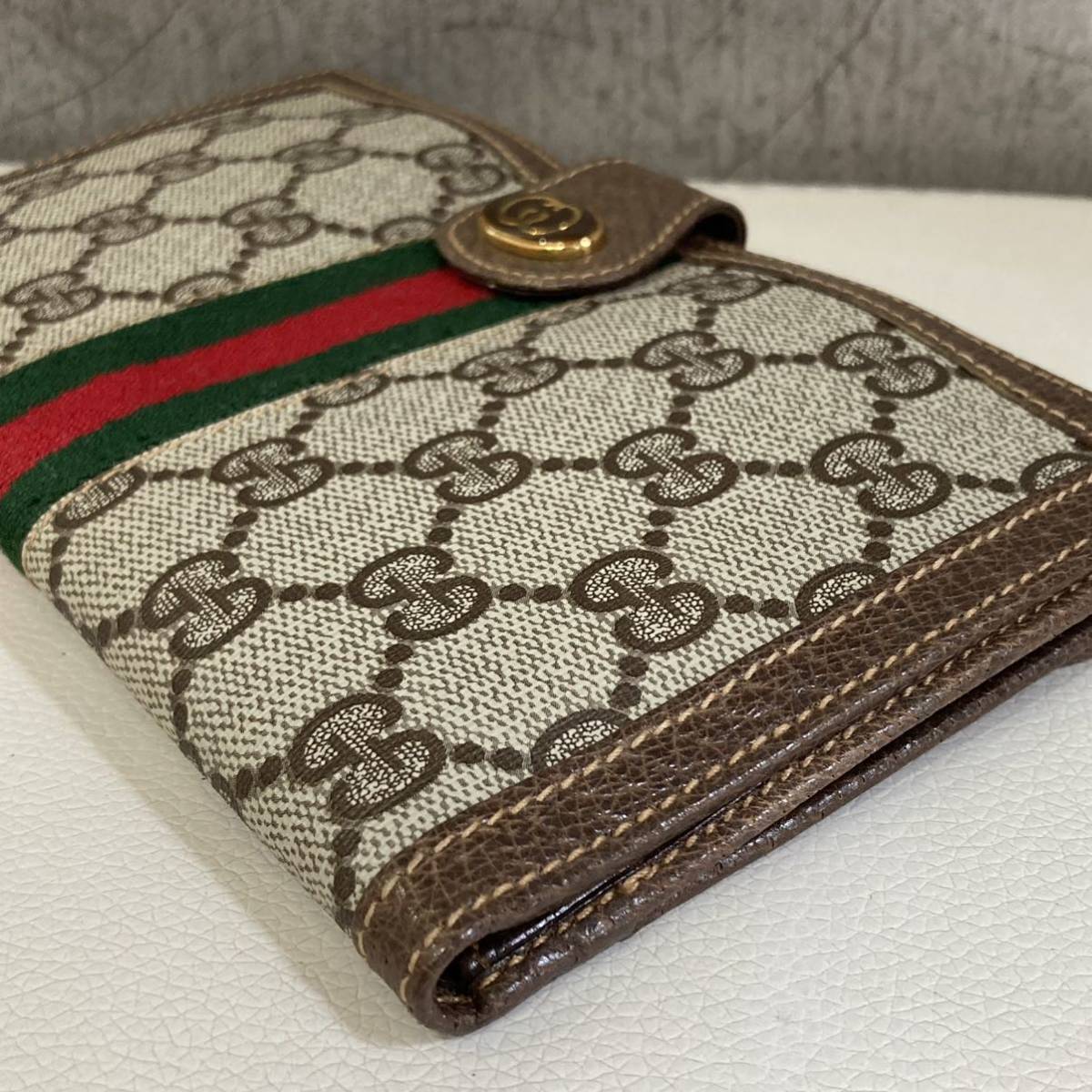 GUCCI オールドグッチ シェリー GGスプリーム 長財布 ブラウン 茶色-