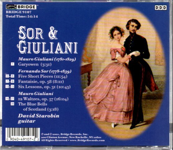 デイヴィッド・スタロビン/David Starobin「Sor & Giuliani」クラシックギター