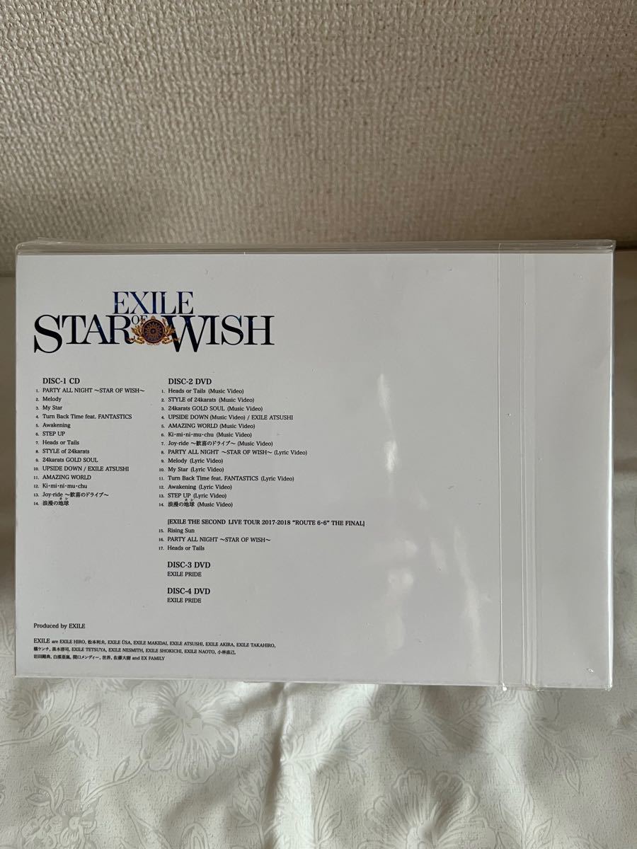 EXILE   STAR OF WISH 初回仕様　未開封　CD+3DVD  フォトブック付き　2018年