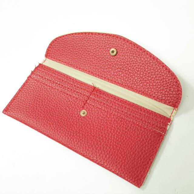  new goods no brand No-brand fake leather long wallet red folding in half long wallet card inserting .. inserting h007