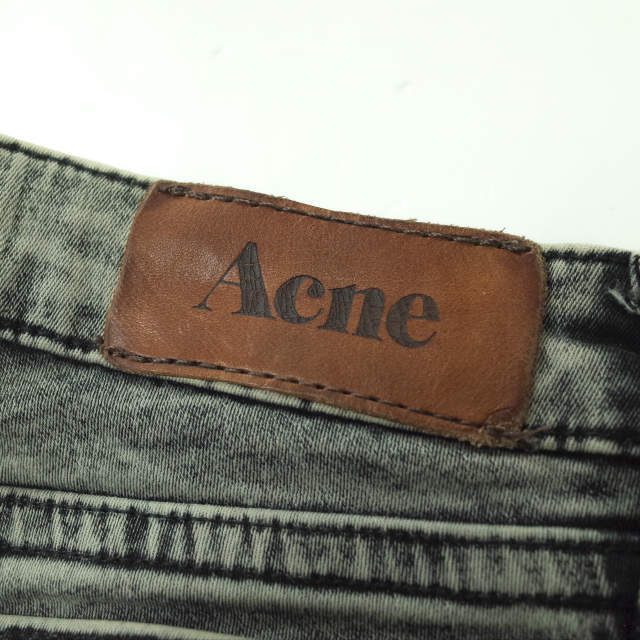 ACNE Acne Турция производства KEX BLACK SNOW Chemical woshu обтягивающие джинсы брюки 27 серый джинсы Zip fly низ g7481