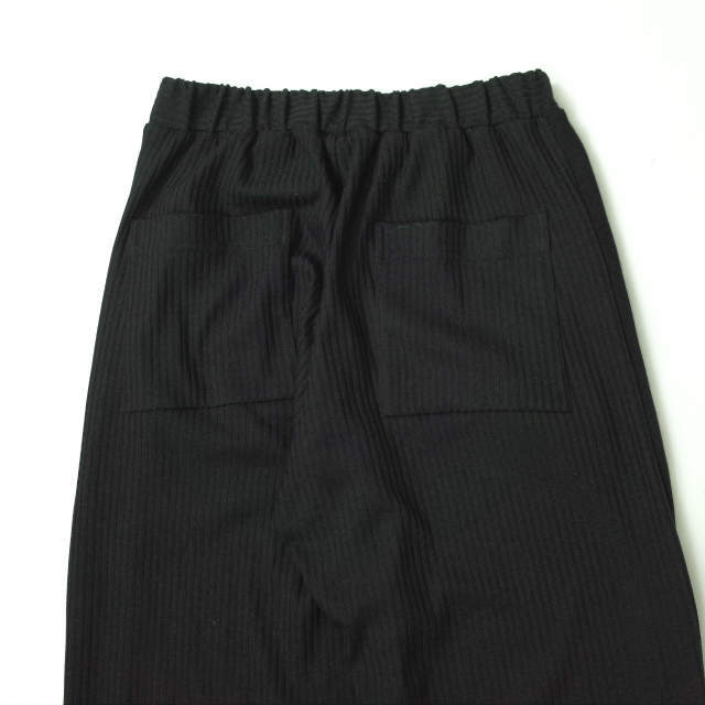 Robes＆Confections 22SS Washable Stretch Rib Side Stripe Easy Pants リブサイドストライプイージーパンツ GRC-P12-510 2 黒 g7641_画像4