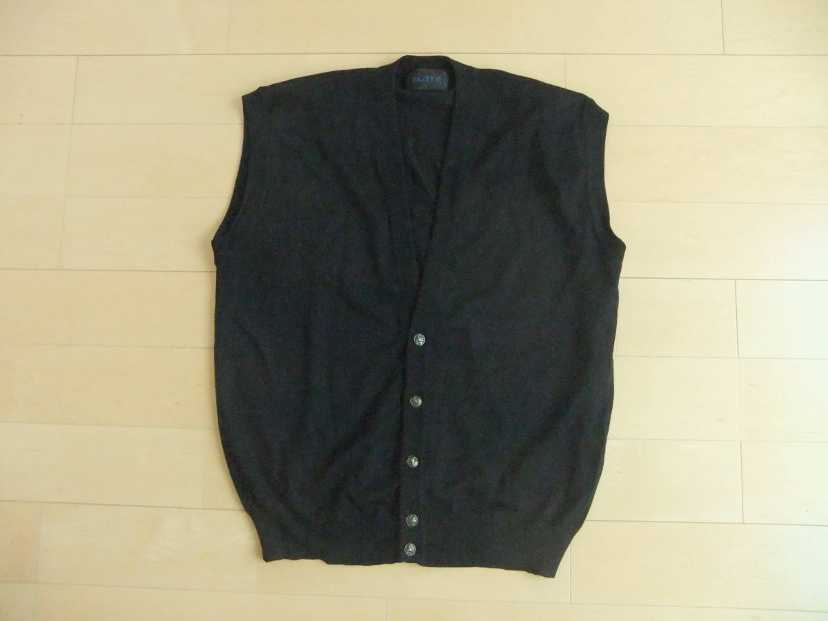 MADE IN ITALY ISTANTE WOOL VEST size 48 black black Italy made wool the best I Beck s goat 