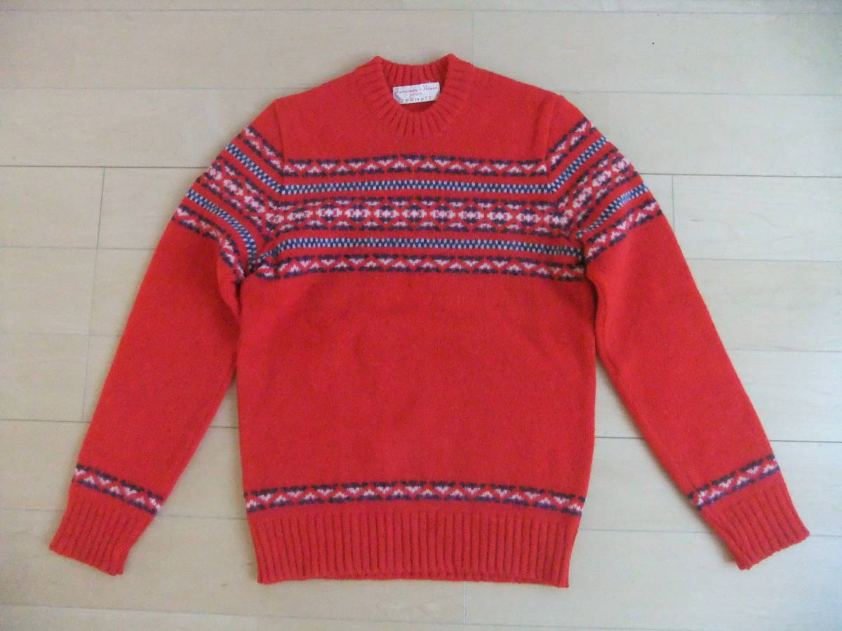 ZERMATI SPORT PURE NEW WOOL SWEATER red セーター スイス