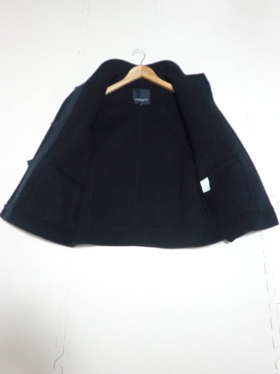  beautiful goods LAPIS LUCE PER BEAMS Beams jacket ta-toru neck soft comfortable black lady's woman clothes outer size:40