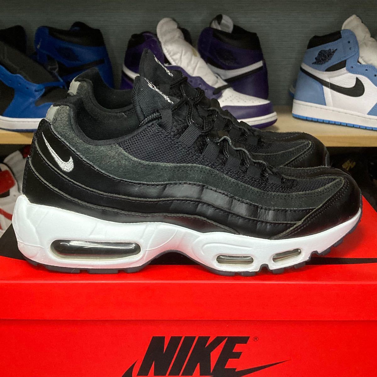 希少　NIKE AIRMAX95 PRM 24.5cm ナイキ　エアマックス95 プレミアム　スカルパック　ブラック　オフホワイト