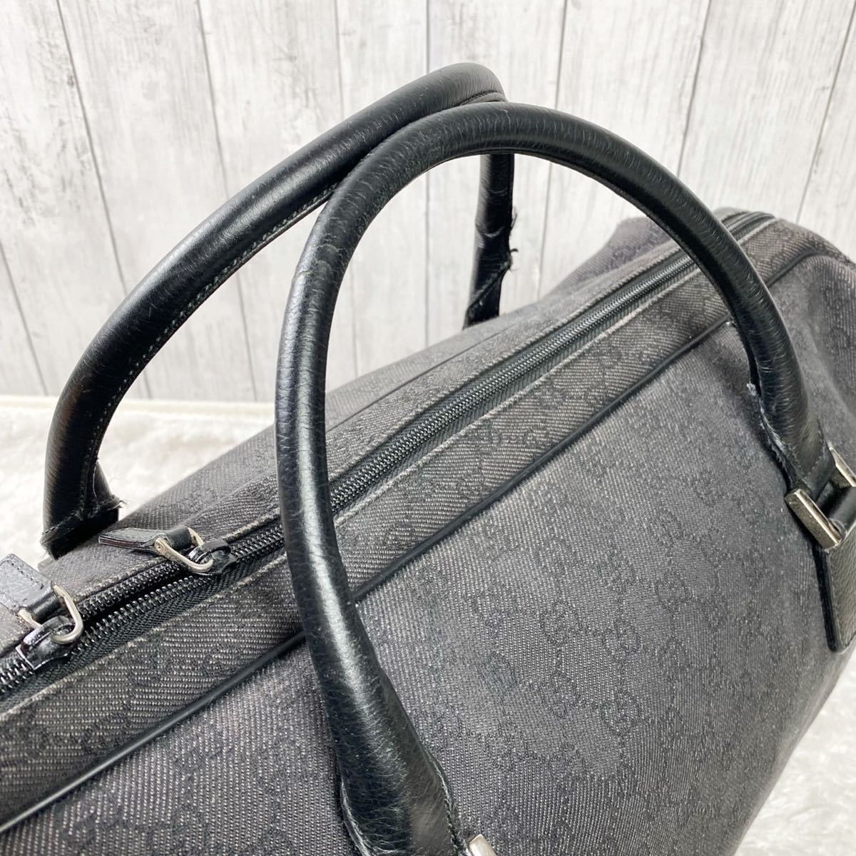 1円【特大サイズ】GUCCI グッチ ボストンバッグ 2way ラージ