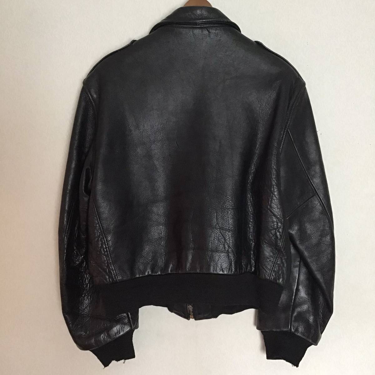 美品 50s Original Durable Vintage ホースハイド Leather Jacket / Cal-Leather BUCO Langlitz ワンスター W ライダース LEVIS 501 506 XX_画像2