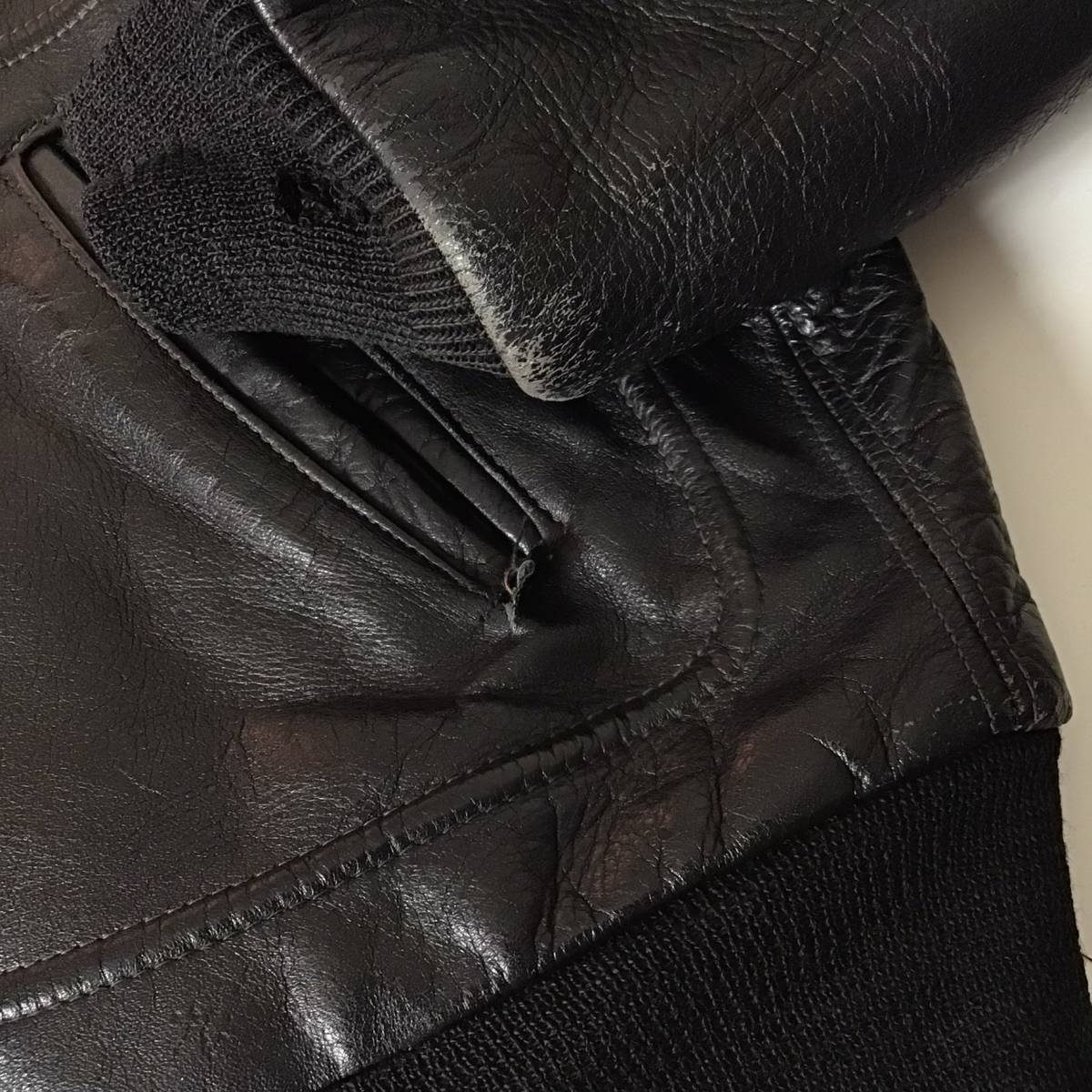 美品 50s Original Durable Vintage ホースハイド Leather Jacket / Cal-Leather BUCO Langlitz ワンスター W ライダース LEVIS 501 506 XX_画像6
