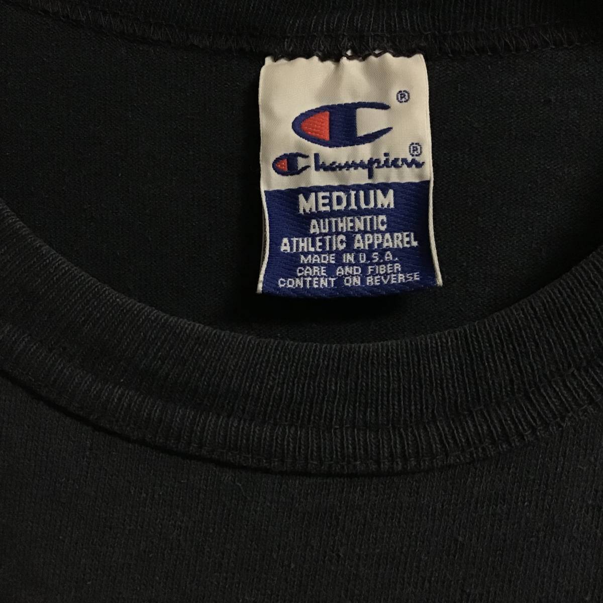 90s 上良品 Champion 希少 YALE 刺繍 トリコ ビンテージ T-Shirt USA製