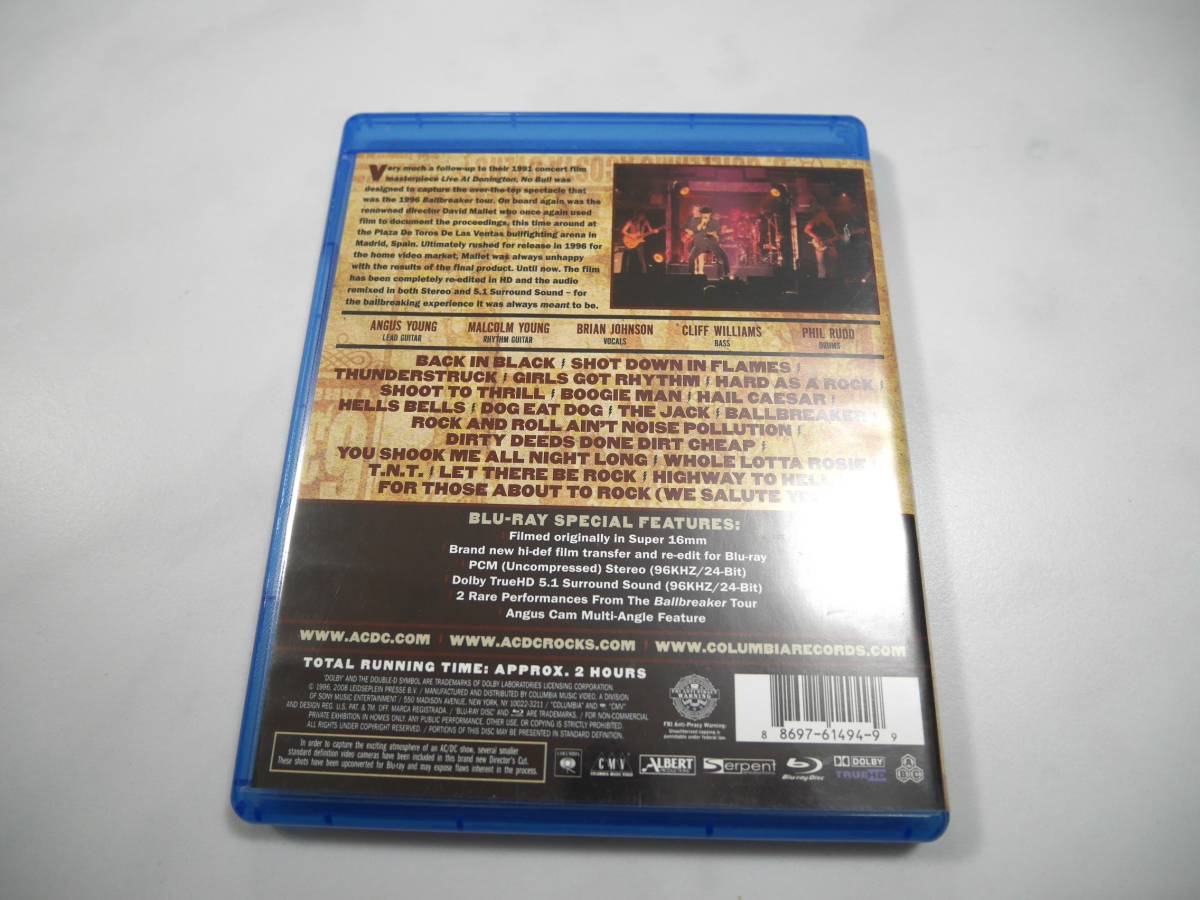 輸入盤正規品Blu-ray　AC/DC「ライヴ・イン・マドリッド～灼熱の闘牛場(ブルリング) 」NO　BULL　ブルーレイ_画像2
