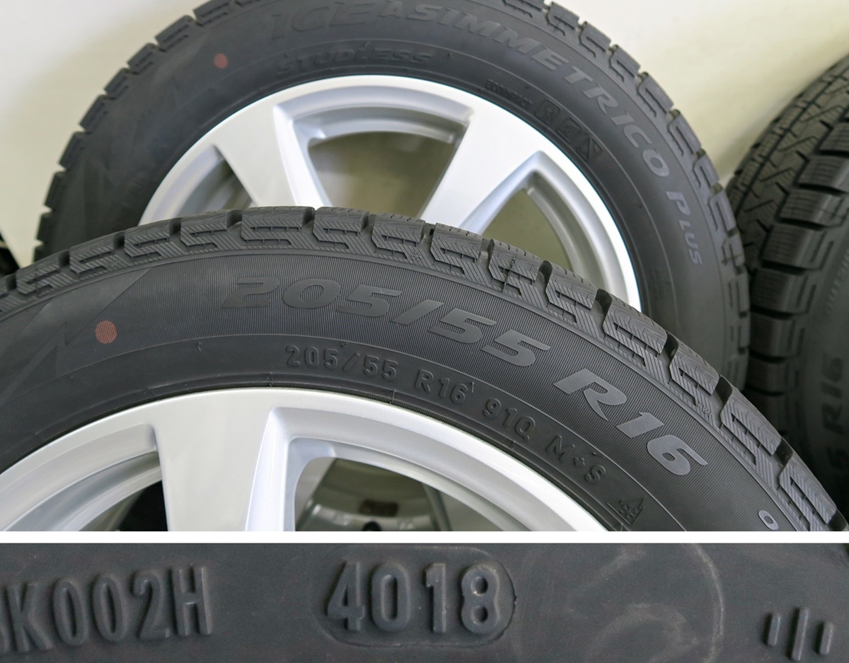 ★MAK☆ピレリiceASIMMETRICO 205/55R16☆6.5J 46 PCD112 5H☆美品！☆VW アウディ★_画像3