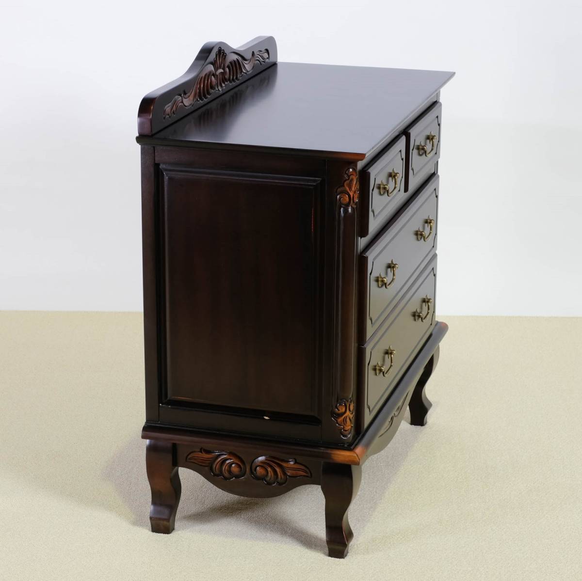 新品 アンティーク調 チェスト 75cm タンス リビング収納 衣類 新品 アンティーク調 チェスト 75cm タンス リビング収納 衣類