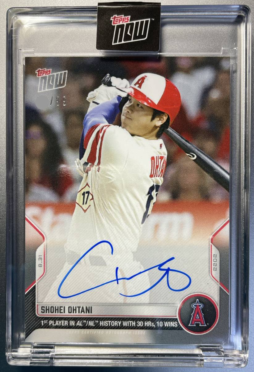 Yahoo!オークション - 大谷翔平 2022 Topps Now 99枚限定 直筆サ...