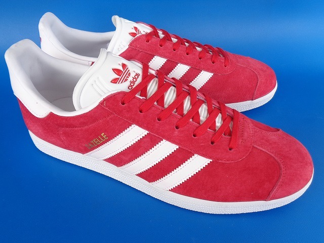 11692■新品 デッド 17年製 adidas GAZELEE アディダス ガッツレー 赤 白 スエード レッド 29 cm S76228_画像2