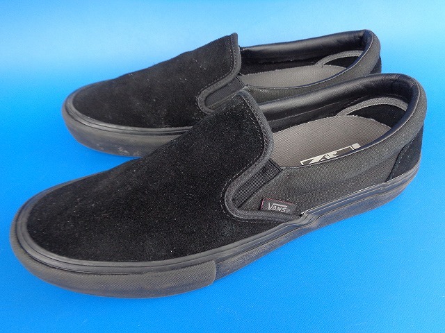 11786■美品 VANS SLIPON バンズ スリッポン スエード レザー 黒 ブラック US 10 1/2 28.5 cm_画像1