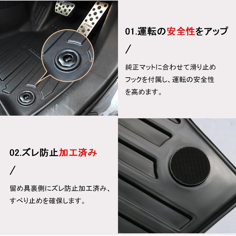 【3Dフロアマット/車種専用設計】★TOYOTA ハリアー AXUH80/AXUH85 ハイブリッド車 R2/6～★1台分/立体形状でフロアにフィット(HN07T11902)_★参考画像