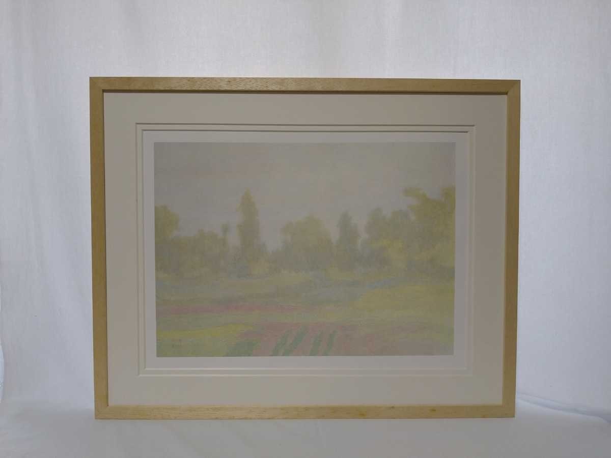 岩倉壽 オフセット「田畑風景」画50×36cm 香川県出身 日本藝術院会員 岩倉壽 オフセット「田畑風景」画50×36cm 香川県出身 日本藝術院会員