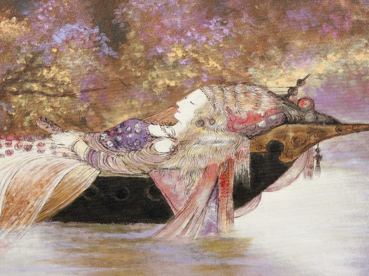天野喜孝 複製「旅路」画寸 89cm×58cm 静岡県出身 小説挿絵 天野喜孝 複製「旅路」画寸 89cm×58cm 静岡県出身 小説挿絵