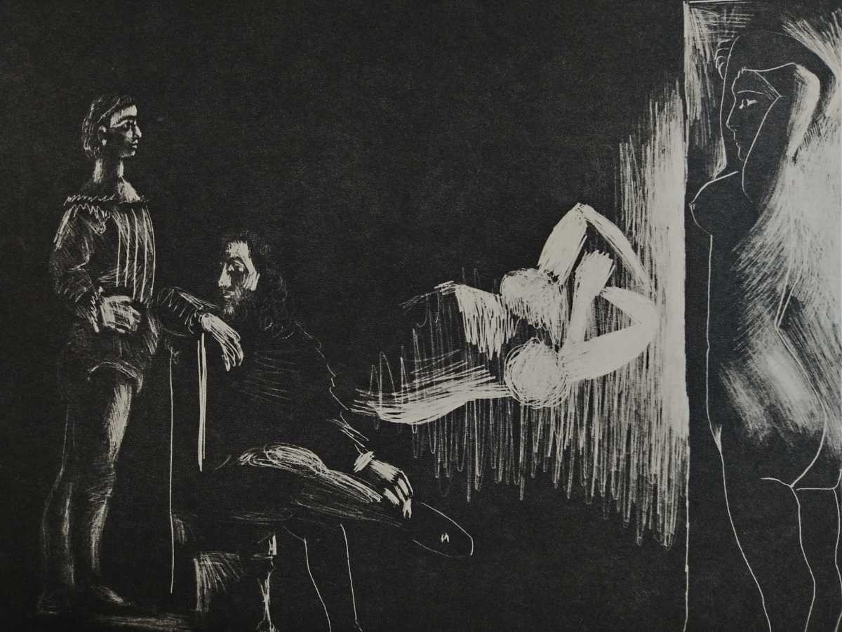 パブロ・ピカソ 1968年印刷工芸「エッチング347シリーズ」画33cm×23cm