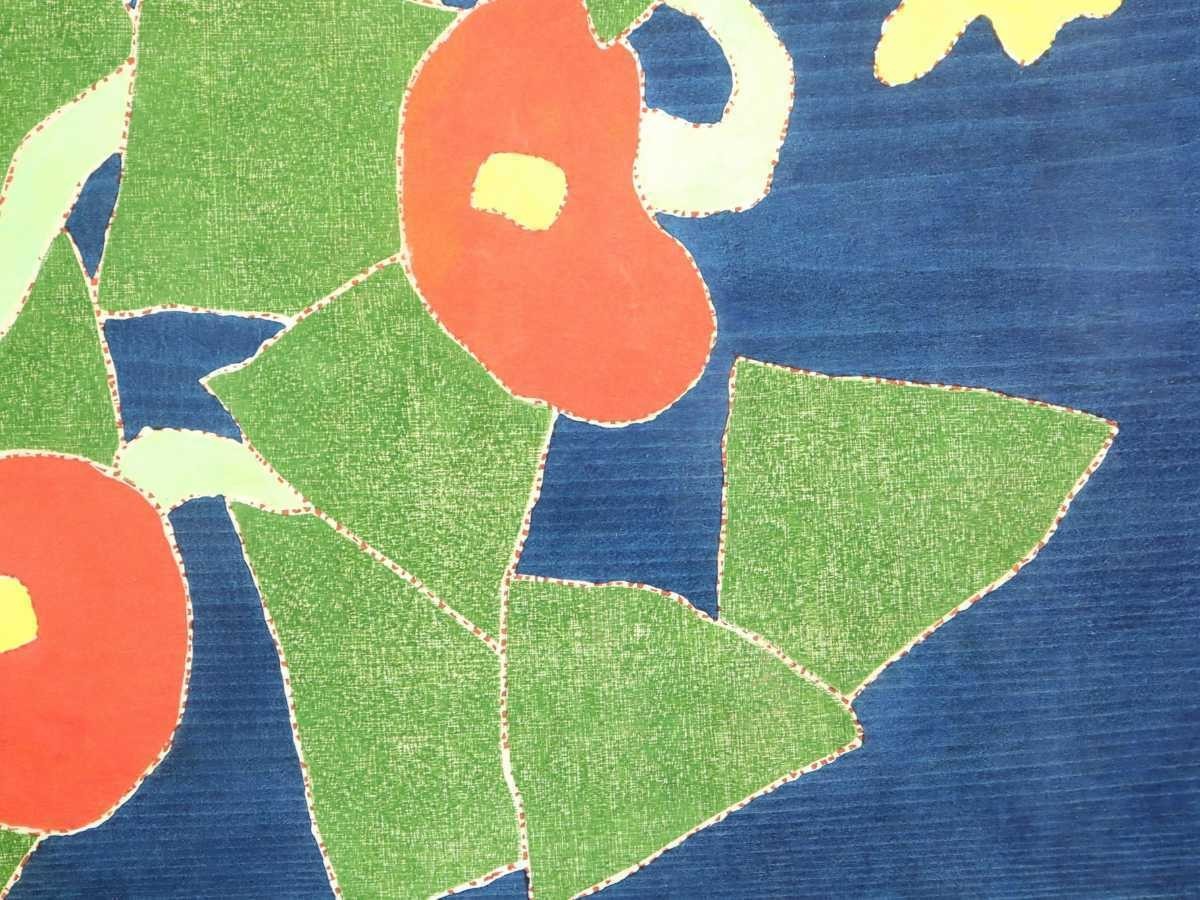 真作 熊谷守一 1962年加藤版画研究所木版画「百日草」画寸 41cm×33cm 岐阜県出身 単純化した形と輪郭線 平面的で抽象度高い具象画 6459_画像5