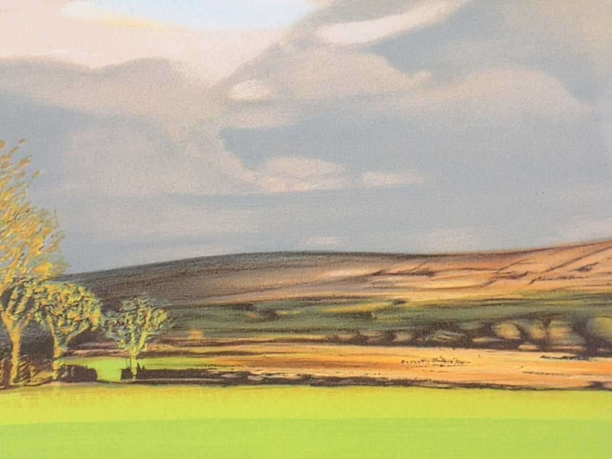 真作 マルセル・ケルヴェラ リトグラフ「アイルランド風景」画寸 34.5×23.5cm フランス人作家 アイルランドの長閑で風情ある作品 4930_画像3