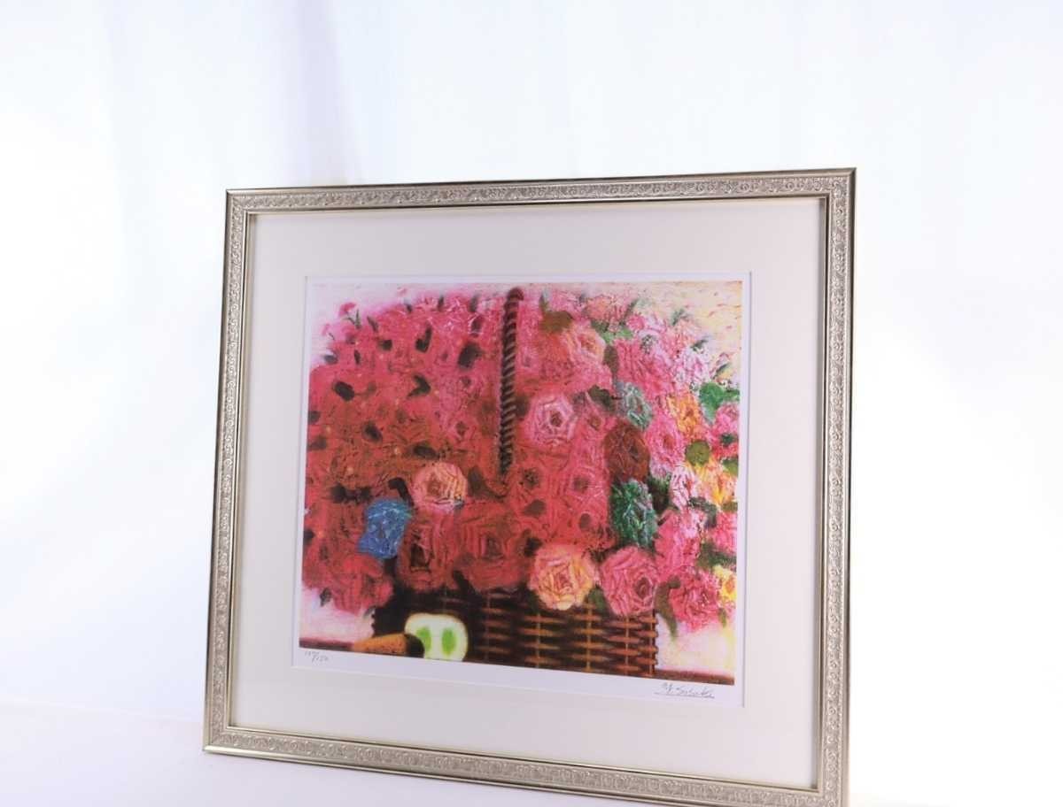 真作 佐々木豊 リトグラフ「薔薇」画寸 49cm×42cm... - ヤフオク!