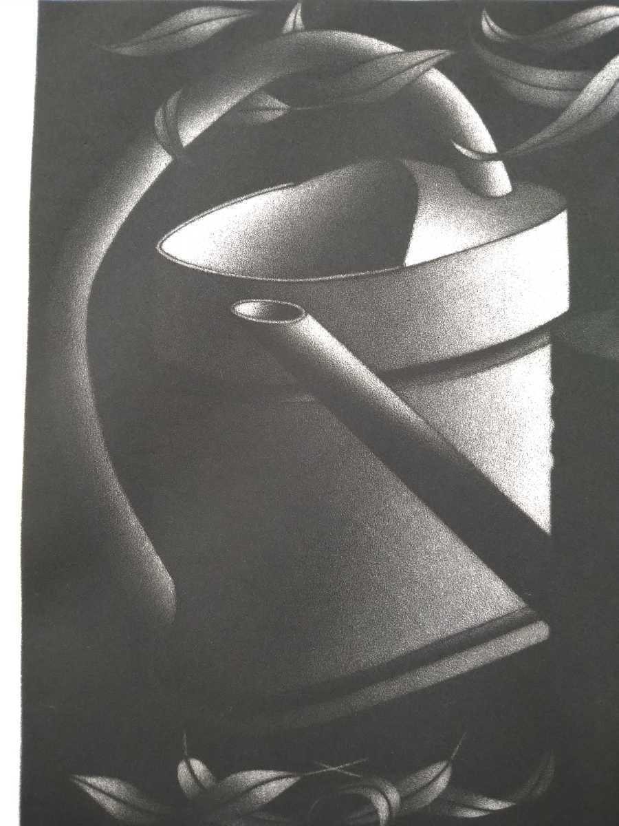 真作 マリオ・アヴァチ 1967年銅版画「じょうろ」画 29×24cm モナコ出身 浜口陽三と共にカラーメゾチントの復興に尽力 マリオ アバチ 3563の画像4