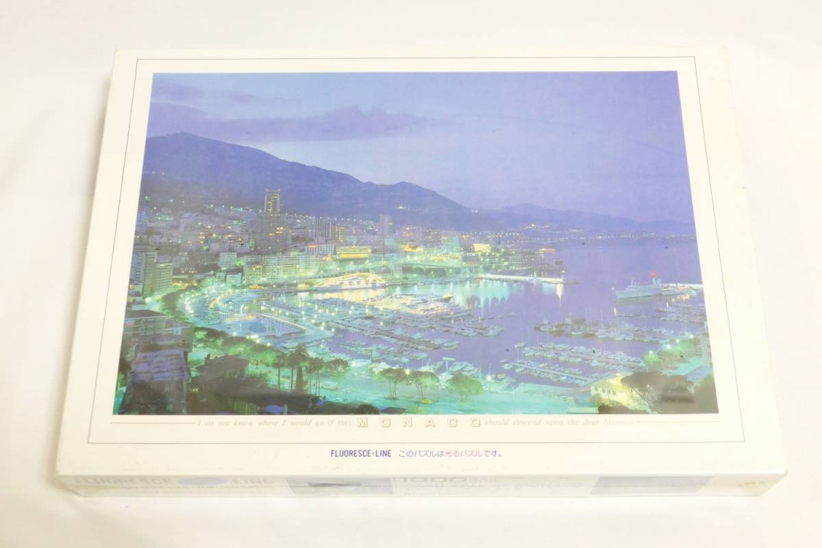 ■希少即決！光るパズル 夜景 モナコ monaco 1000ピース ジグソーパズル 515 x 728 mm_画像1