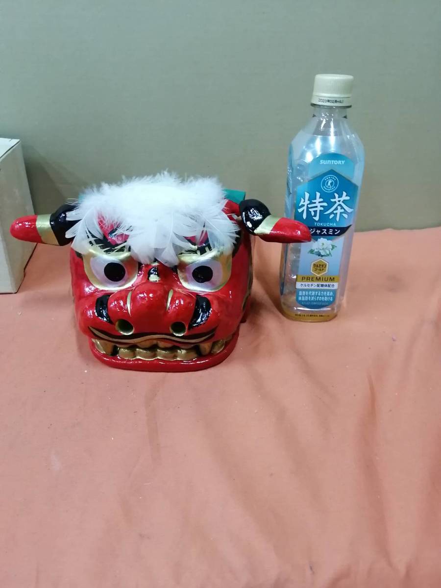 中古】大阪引取歓迎 獅子舞 獅子頭 縁起の 置物 正月 年末年始 中古】大阪引取歓迎 獅子舞 獅子頭 縁起の 置物 正月 年末年始